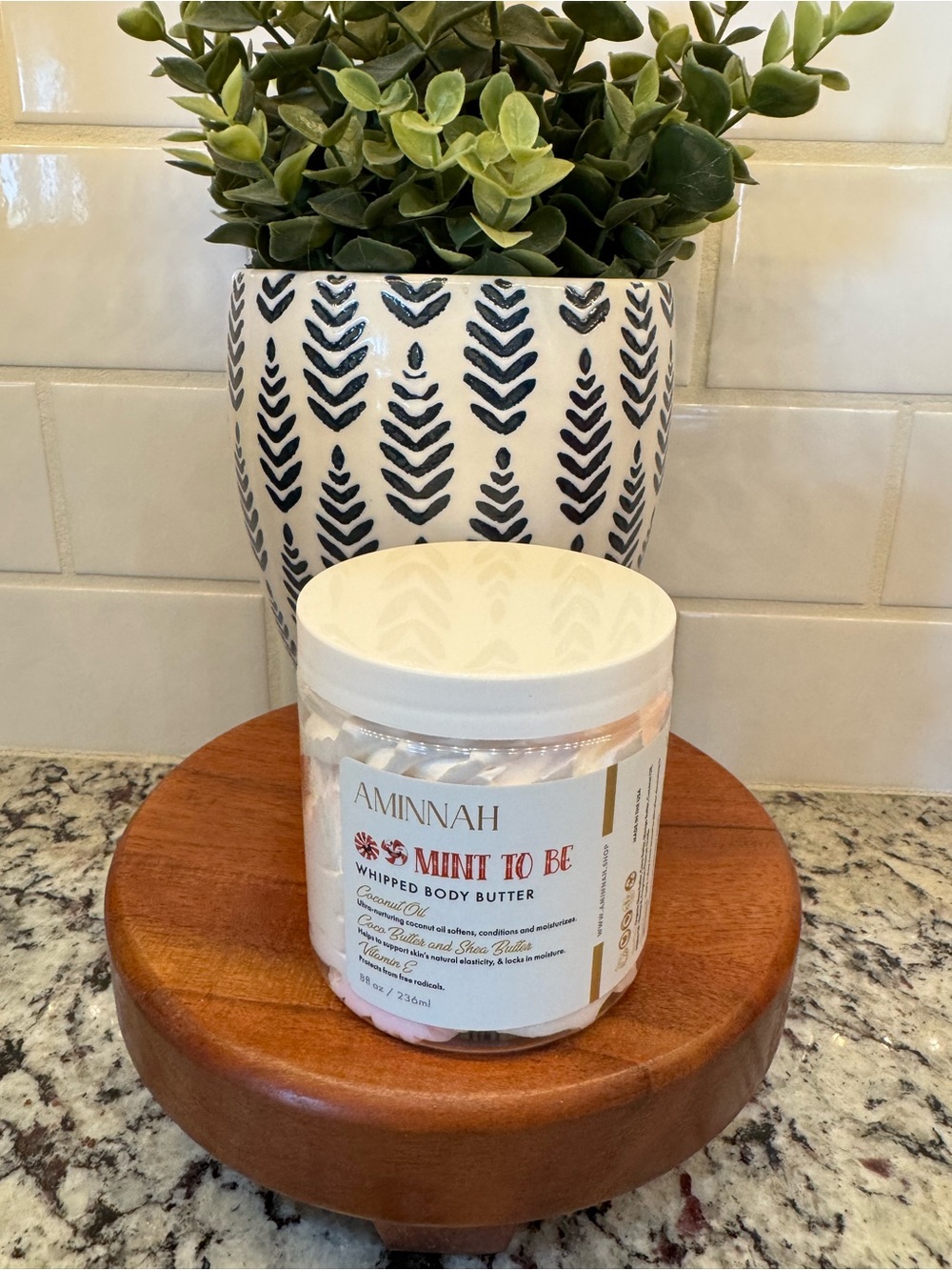 Aminnah Mint To Be Whipped Body Butter — White